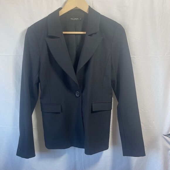 Talula Babaton Stretch Black Wool Blend Blazer Sz M - Picture 1 of 6